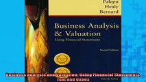 FAVORIT BOOK   Business Analysis and Valuation Using Financial Statements Text and Cases  FREE BOOOK ONLINE