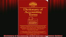 READ THE NEW BOOK   Dictionary of Accounting Terms Barrons Business Guides  FREE BOOOK ONLINE