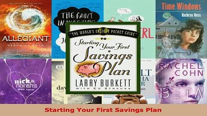 PDF  Starting Your First Savings Plan Download Full Ebook