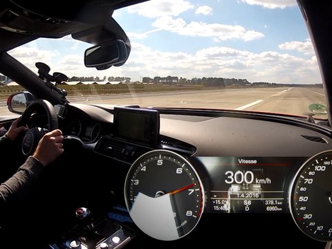 0 - 300 km/h en Audi RS6 Avant Performance 2016