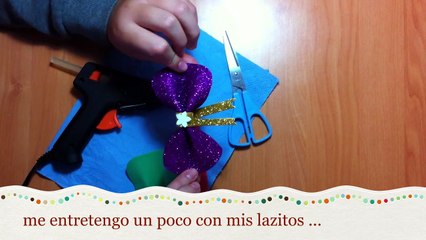 como hacer un lazo con goma eva.