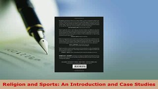 PDF  Religion and Sports An Introduction and Case Studies  Read Online