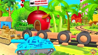 VIDEO FOR CHILDREN Cartoons Warfare Episode - 3D Cartoon about Cars vs Tanks & Train