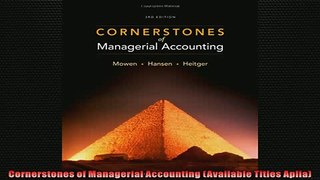 READ PDF DOWNLOAD   Cornerstones of Managerial Accounting Available Titles Aplia  FREE BOOOK ONLINE