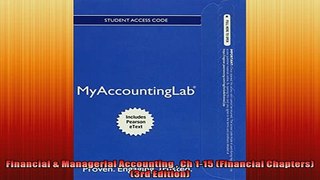 READ THE NEW BOOK   Financial  Managerial Accounting  Ch 115 Financial Chapters 3rd Edition  FREE BOOOK ONLINE