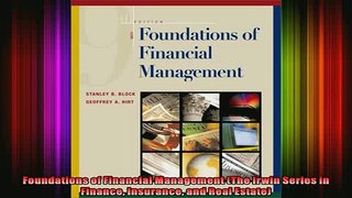 READ book  Foundations of Financial Management The Irwin Series in Finance Insurance and Real  FREE BOOOK ONLINE