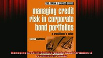 FAVORIT BOOK   Managing Credit Risk in Corporate Bond Portfolios A Practitioners Guide  FREE BOOOK ONLINE