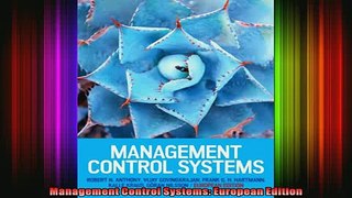 FREE PDF DOWNLOAD   Management Control Systems European Edition READ ONLINE