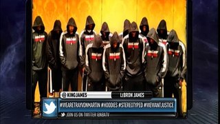 March 24, 2012 - NBATV - LeBron, Heat Tweet a team Pic wearing hoodies in support of Trayvon Martin