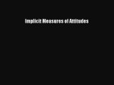 Book Implicit Measures of Attitudes Full Ebook