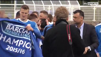 Leicester City : Les célébrations au centre d'entrainement