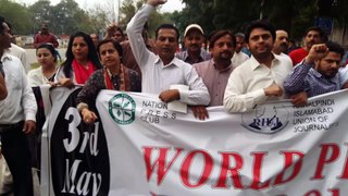 Rawalpindi Islamabad Union of Journalists Rally at Word press Freedom day 1
