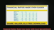 FAVORIT BOOK   Financial Ratios Made Even Easier with Excel Spreadsheets  FREE BOOOK ONLINE