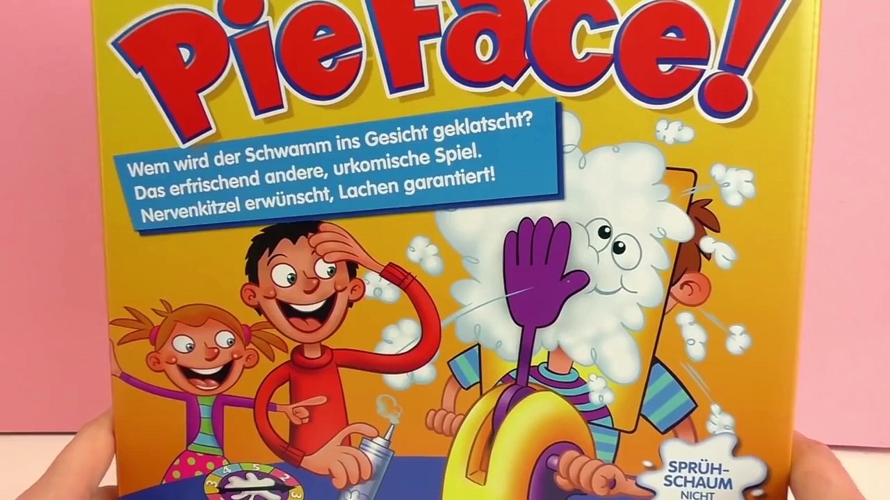 Pie Face français Jeu amusant avec une éponge – Qui va recevoir du gâteau sur le visage ?