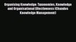 Book Organising Knowledge: Taxonomies Knowledge and Organisational Effectiveness (Chandos Knowledge