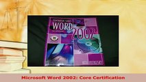 PDF  Microsoft Word 2002 Core Certification  EBook