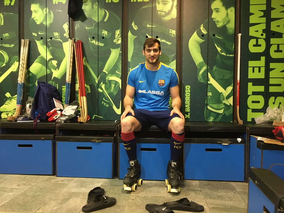 FCB Hockey: Edu Lamas se vuelve a poner los patines 5 meses después