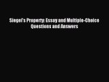 Read Siegel's Property: Essay and Multiple-Choice Questions and Answers PDF Online