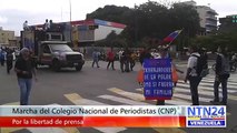 Colegio Nacional de Periodistas marchó por la libertad de prensa en Venezuela