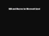 [Read PDF] VBA and Macros for Microsoft Excel Download Free