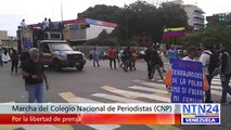 Colegio Nacional de Periodistas marchó por la libertad de prensa en Venezuela