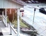 Box Truck Rolls Down a Hill, Hits Parked Car and Nearly Crashes into a House