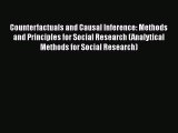 Book Counterfactuals and Causal Inference: Methods and Principles for Social Research (Analytical