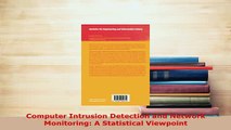 PDF  Computer Intrusion Detection and Network Monitoring A Statistical Viewpoint Free Books