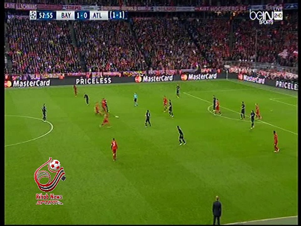 هدف أتلتيكو مدريد الاول ( بايرن ميونيخ 1-1 أتلتيكو مدريد ) دوري ابطل اوروبا