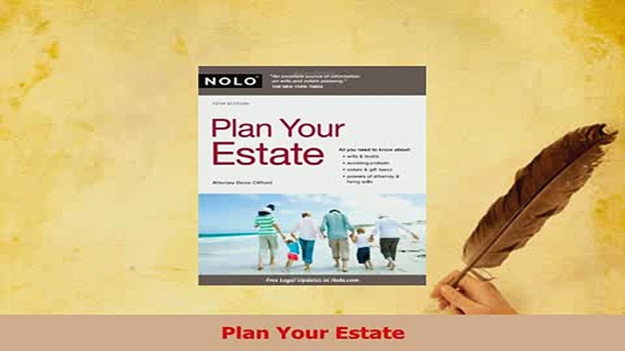 Read  Plan Your Estate Ebook Free