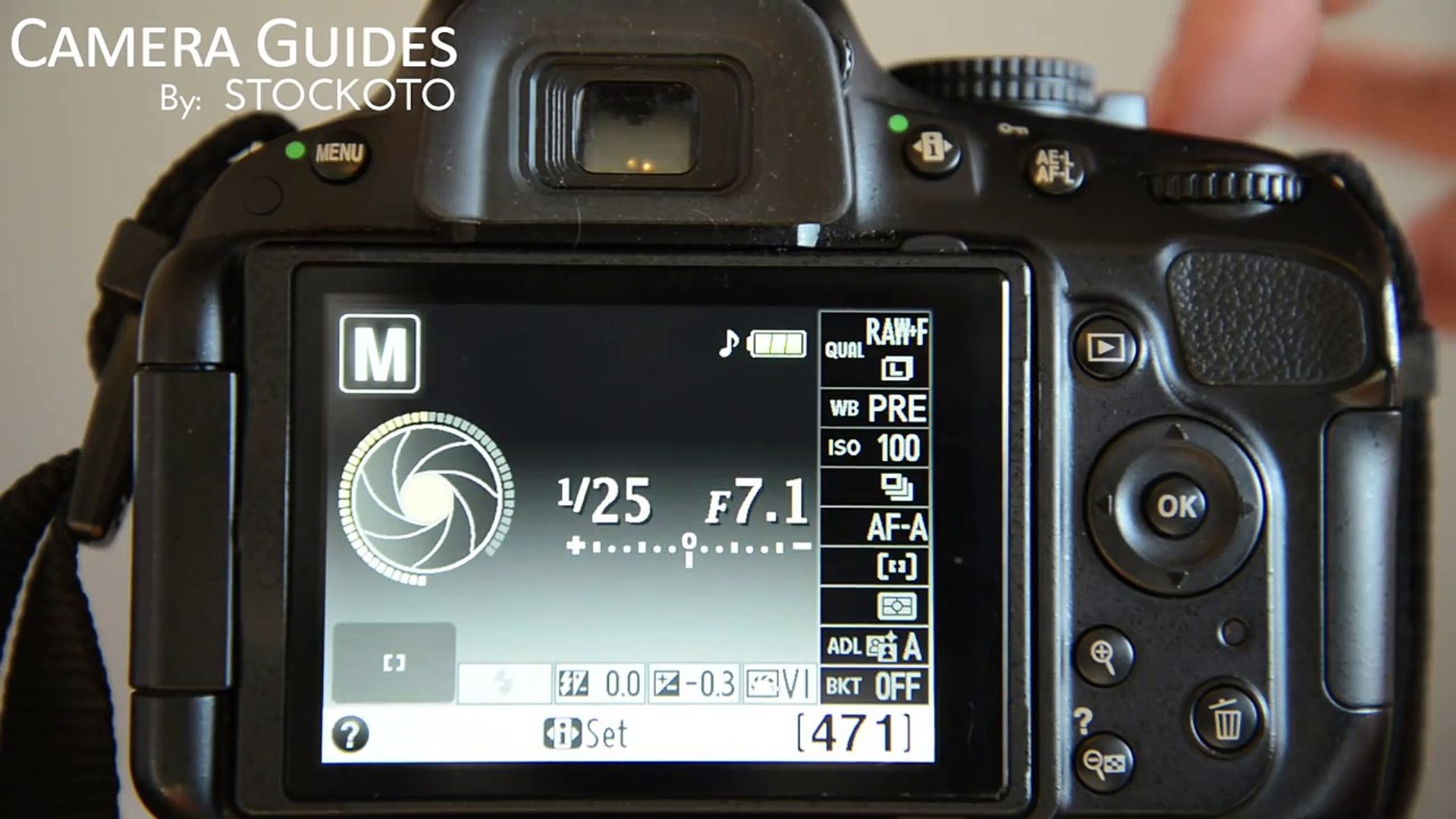 How to set Aperture / f stop on a Nikon D5100 , D5200, D5300 - video  Dailymotion