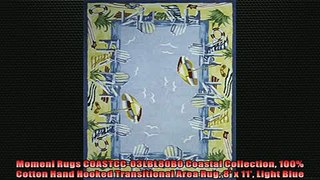 Most popular  Momeni Rugs COASTCC03LBL80B0 Coastal Collection 100 Cotton Hand Hooked Transitional Area