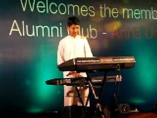 02 - Sathya on keyboard performing a medley of Hindi songs on 31st Dec'08