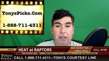 Toronto Raptors vs. Miami Heat Free Pick Prediction Game 1 NBA Pro Basketball Odds Preview