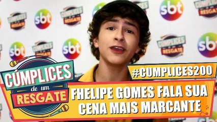 Cumplices200: Fhelipe Gomes conta sua cena mais marcante na novela