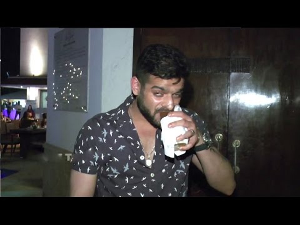 Karan Kundra Of 'Mere Angne Mein Serial Drinking