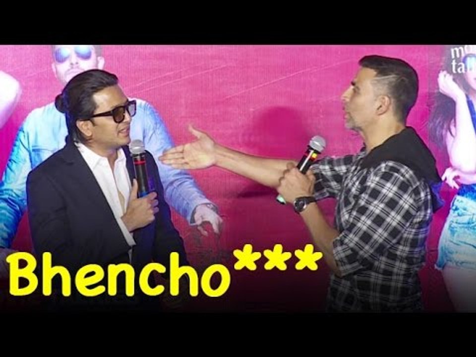 Akshay Kumar ABUSING Riteish Deshmukh At HOUSEFULL 3 trailer launch