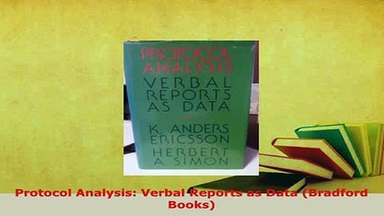 PDF  Protocol Analysis Verbal Reports as Data Bradford Books PDF Book Free