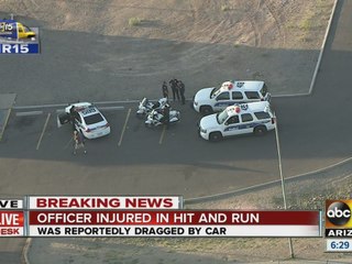 Officer hurt in hit-and-run crash