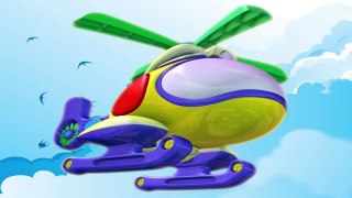 The PYRAMIDS! - HELICOPTER Puzzle - Cartoon Cars Build & Construct! Learn Colors!