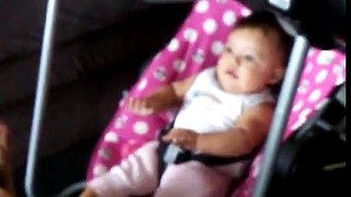 Funny baby laughing