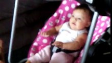 Funny baby laughing