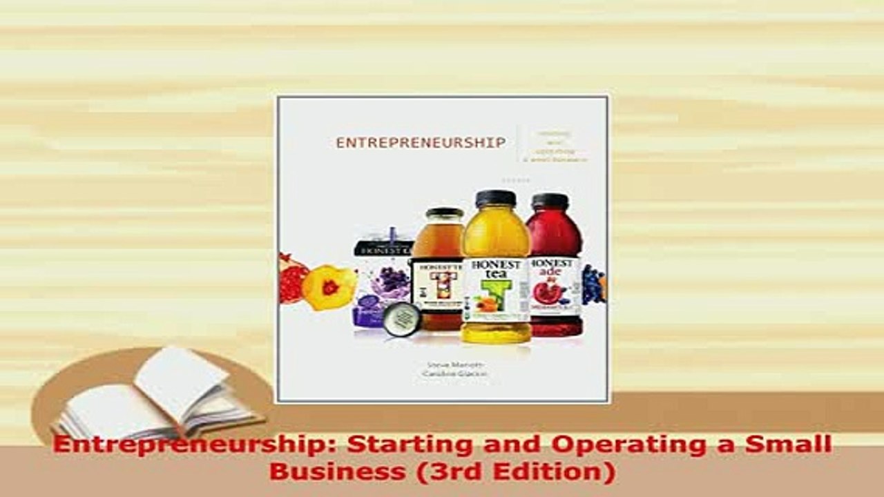 PDF  Entrepreneurship Starting and Operating a Small Business 3rd Edition PDF Book Free