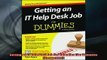 READ FREE Ebooks  Getting an IT Help Desk Job For Dummies For Dummies Computers Full Free