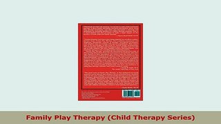 Download  Family Play Therapy Child Therapy Series Free Books