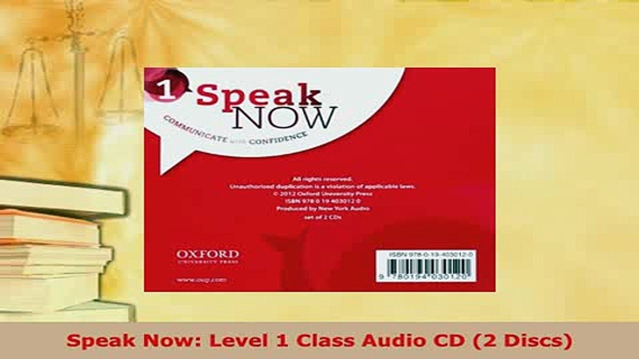 PDF  Speak Now Level 1 Class Audio CD 2 Discs Read Online