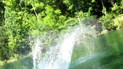 Zip Line Fail, 400 pounder cant hold on!