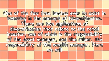 That Isn't Diversification - Part 1