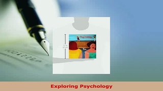 PDF  Exploring Psychology Free Books