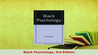 PDF  Black Psychology 3rd Edition PDF Book Free